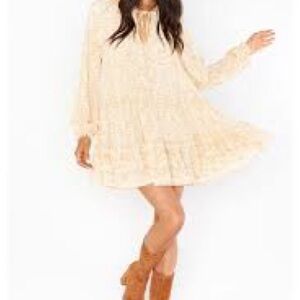 Show Me Your MuMu Yellow Long Sleeve Birdie Paisley Dress